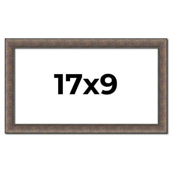 17x9 Frame Silver Real Wood Picture Frame Width 1.25 Inches | Interior Frame Depth 0.5 Inches |