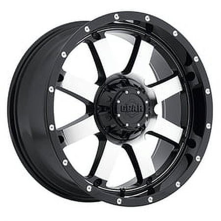 17x9 Gear Off Road 726M Big Block Black MachinedWheel 5x5 (-12mm)
