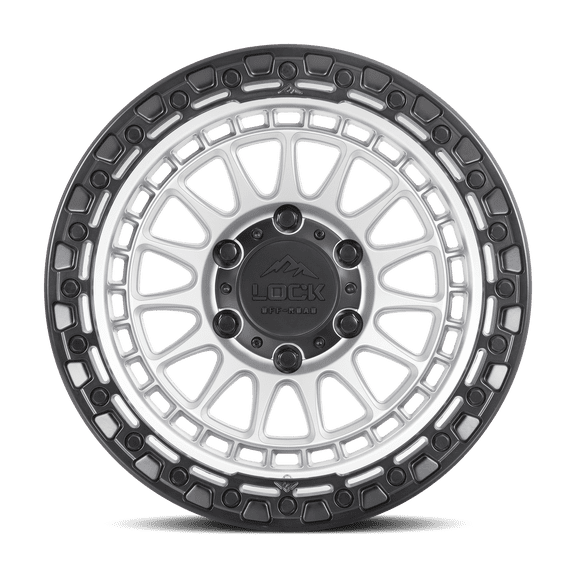 17x9 Lock Off-Road Mojave Matte Silver With Matte Black Ring Wheel 8x170 (1mm)
