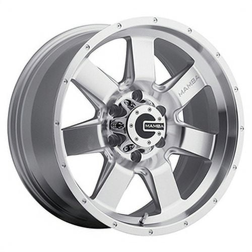 17x9 Mamba 586S M14 Silver W/Machined Face Wheel 6x5.5 (-12mm)