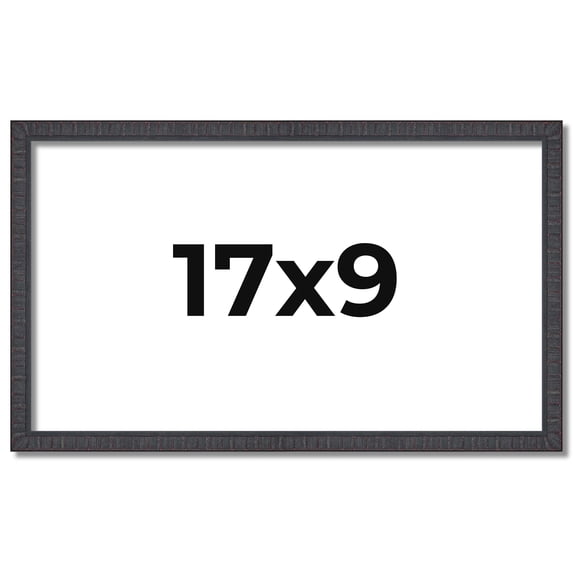 17x9 Rustic Brown Real Wood Picture Frame Width 0.75 inches | Interior Frame Depth 0.5 inches |