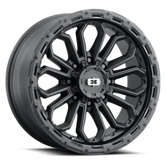 17x9 Vision 405 Korupt Satin Black Wheel 8x6.5 (-12mm)