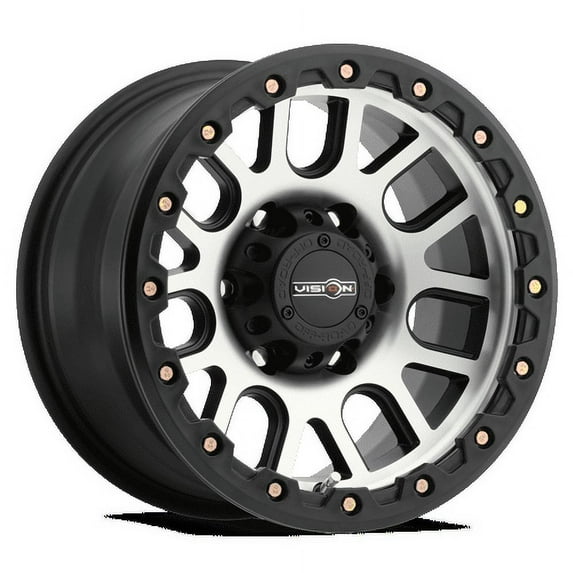 17x9 Vision Off-Road 111 Nemesis Blk Machine Wheel 8x6.5 (-12mm)