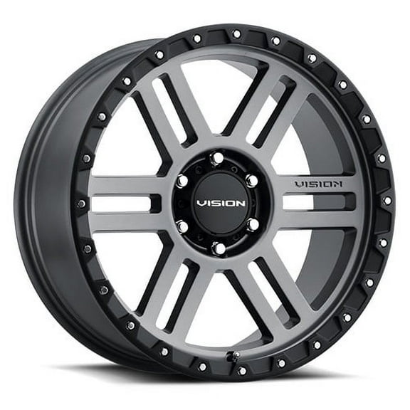 17" Vision Off-Road 354 Manx 2 Satin Grey 17x9 8x6.5 For Chevy GMC Ram Rim 12mm