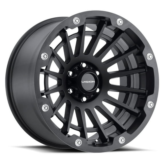 17x9 Vision Off-Road 417 Creep Satin Black Wheel 8x6.5 (-12mm)