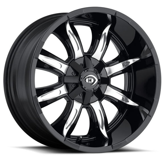 17x9 Vision Off-Road 423 Manic Black Machined Wheel 5x5.5 (-12mm)