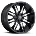 thumbnail image 1 of Vision Off-Road Manic 17x9 6x135 12et Gloss Black Machined Face Wheel, 1 of 2