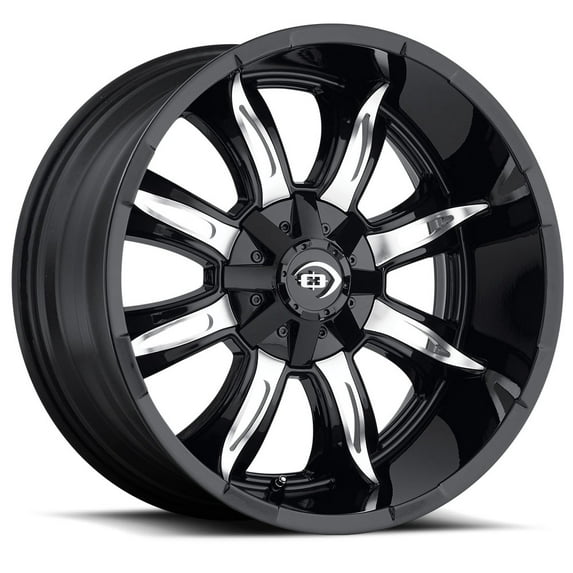 17x9 Vision Off-Road 423 Manic Black Machined Wheel 8x170 (-12mm)