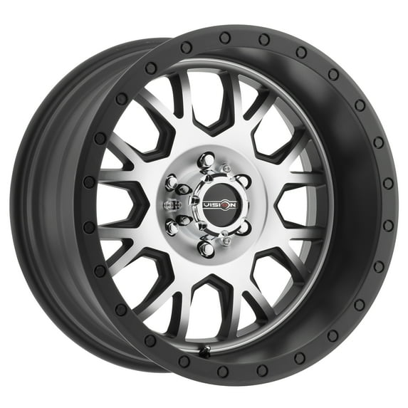 17x9 Vision Off-Road GV8 Invader Black Machined Wheel 5x5 (12mm)