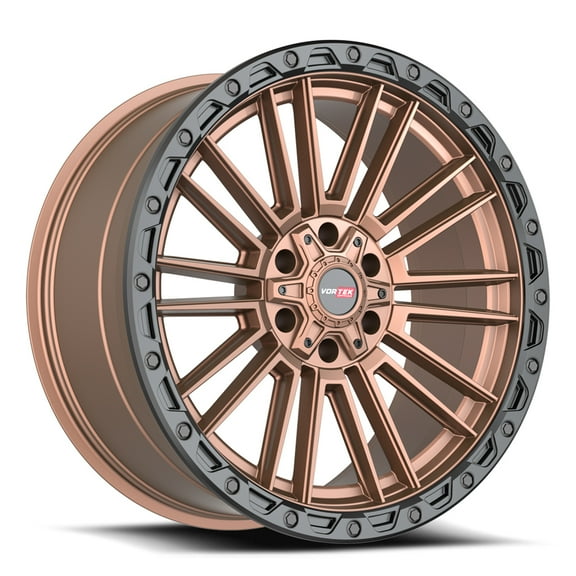 17x9 Vortek VRT-604 Matte Bronze With Black Bead Ring Wheel 6x135/6x5.5 (0mm)