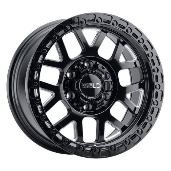 17x9 WELD Off-Road W105 Cinch Gloss Black and Milled Wheel 5x4.5/5x5 (0mm)