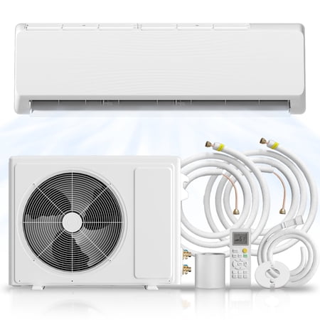 VAJIAZA 18,000 BTU Ductless Mini Split AC & Heat Pump, 19 SEER2 High-Efficiency Wall-Mounted Air Conditioner, 230V for Rooms up to 1,050 Sq. Ft., Remote Included