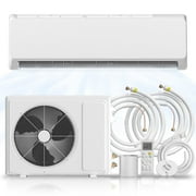 18000BTU Mini Split Air Conditioner Heat Pump,19 SEER2 Split ac unit 230V with Remote AC Cool Up to 1000 Sq. Ft,Variable Frequency Cooling and Heating,R32 Refrigerant & Installation Kit, White