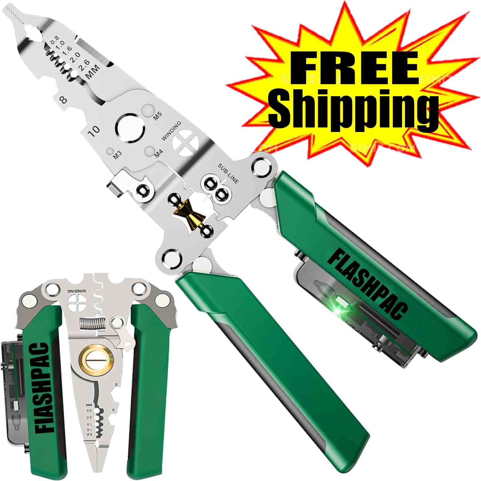18-in-1 Foldable Wire Stripper & Crimper Tool – Professional Electrician Pliers For Cutting, Stripping & Crimping Wires