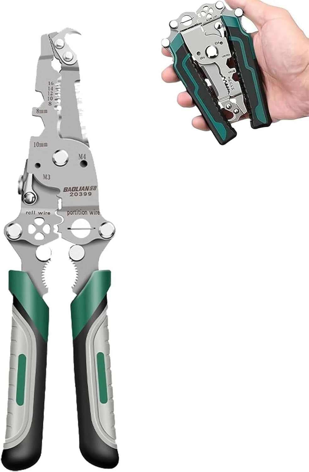 18-in-1 Foldable Wire Stripper – Multi-Tool For Stripping, Cutting & Crimping