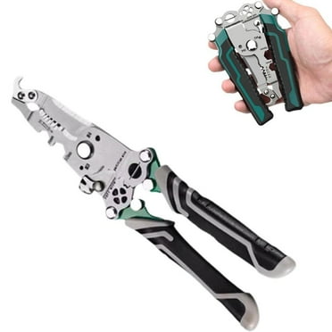 18 in 1 Foldable Wire Stripper, Quick Strip Wire Stripper, Multifunctional Crimper Cable Cutter Pliers Wire Stripper Tool with Measurement, Electrical Wire Stripping Tool for Electrician G7H8