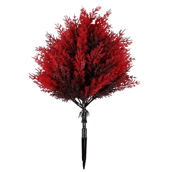 18.1-Inch Artificial Red Cedar Tree with Stake, for Patio & Garden, Outdoor Home Decor, Faux Topiary Shrub