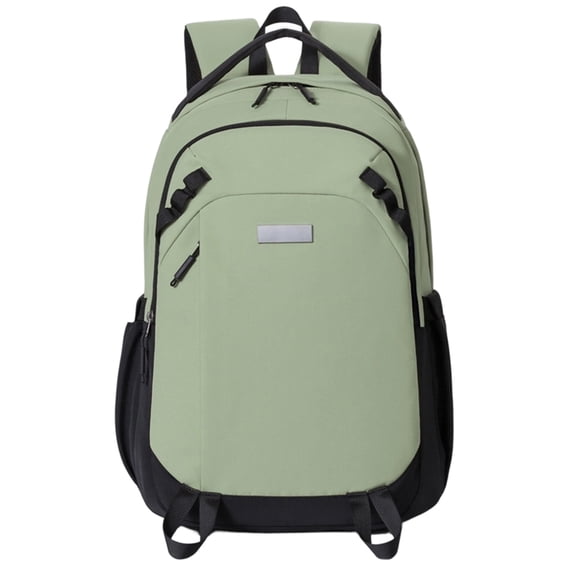 18.1 Inch Large Capacity Backpack, Two‑Tone Multi‑Layer Back To School Backpack, Spacious Daypack For Young Adults Work & Outings (Green)