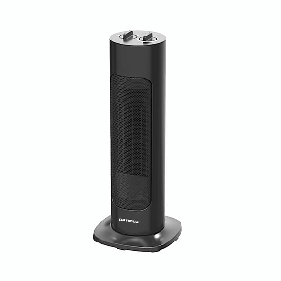 Optimus H-7235 18.1" Oscillating Tower Heater with Thermostat Control & Safety Features