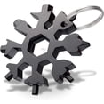 thumbnail image 1 of 18 in 1 Snowflake Multitool for Men, Small Stainless Steel All in One Screwdriver as Bottle Opener, Screwdriver, Wrench, Box Cutter, Mini Keychain Gadgets for Camping, Survival, 1 of 5