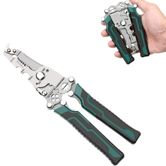 18 in 1 Wire Stripper Foldable,2025 Upgraded Multifunctional Wire Stripper,18 in 1 Foldable Wire Stripper,Quick Wire Stripper Twister/Wire Crimping tool,Electrician Pliers Tools for Cutting Pulling