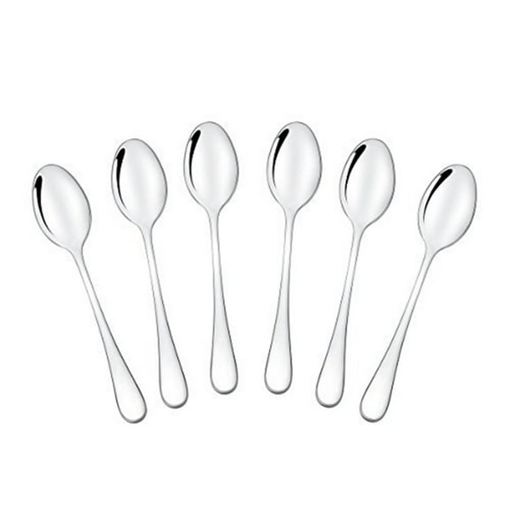 18/10 Stainless Steel Mini Coffee Spoons Elegant Dessert Tea Utensils Durable Tableware Set Of Six