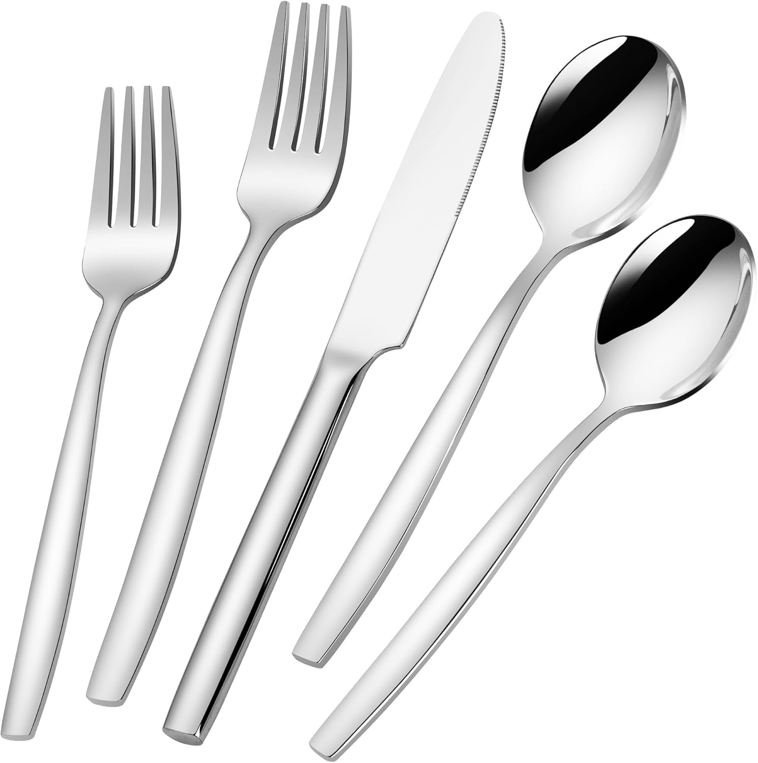 18/10 Stainless Steel Silverware Set for 8, 40 Pieces Minimalist ...