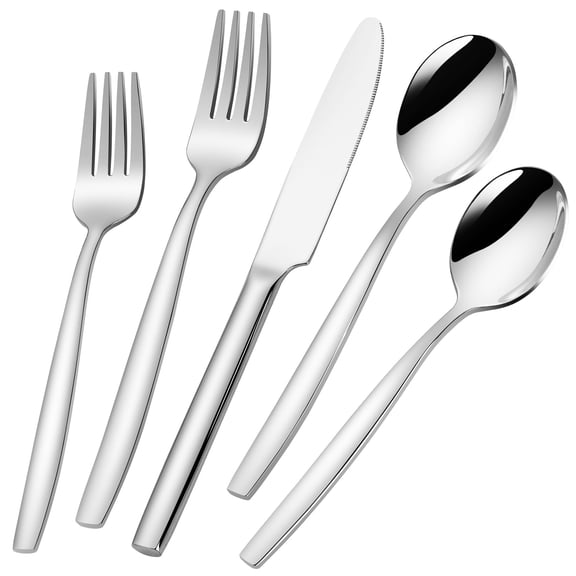 18/10 Stainless Steel Silverware Set For 8 40 Pieces Minimalist Flatware Dishwasher Safe Modern Korean Soup Spoon Knife And Fork