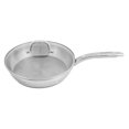 thumbnail image 1 of 18/10 Stainless Steel Skillet 10.5 Inch, 2.5qt, Glass Lid, Induction Ready, Even Heat, Belly Shape Cookware, 1 of 5