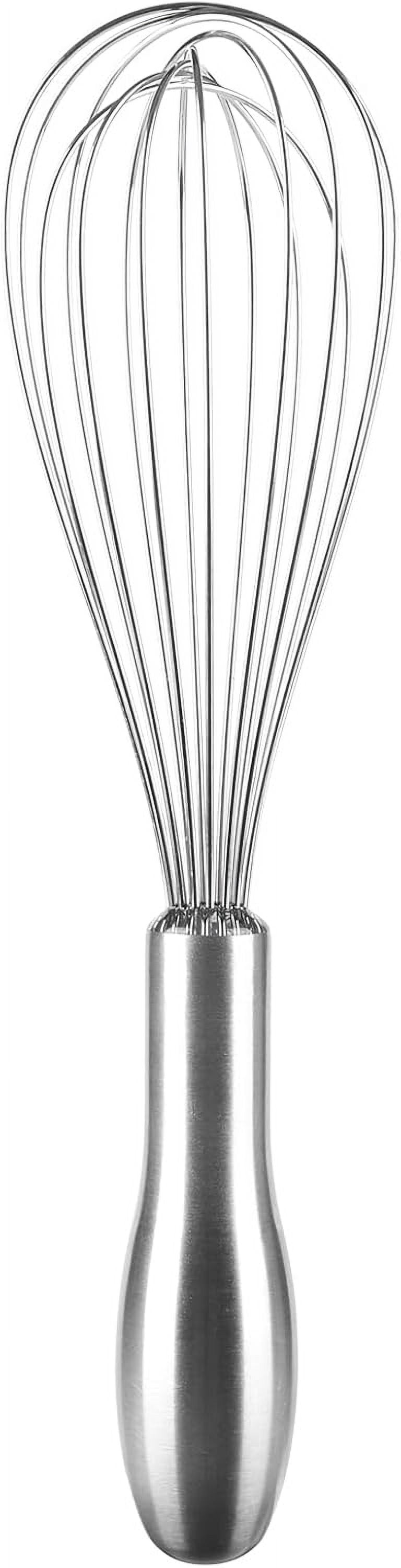 18/10 Stainless Steel Whisk, Ergonomic Handle, Dishwasher Safe Metal