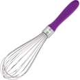 thumbnail image 1 of U-Taste Balloon Whisk for Cooking: 18/10 Stainless Steel Kitchen Wire Whisk, Medium Heavy Duty Egg Beater, Manual Baking Mixing Tool with 8 High Flex Wires for Stirring, Blending Sauce (Purple), 1 of 10