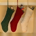 thumbnail image 1 of 18.11'' Christmas Stockings, Personalized Cozy Cable Knit Hanging Stocking Christmas Gift Bag for Indoor Christmas Decor (Green, White, Red), 1 of 9