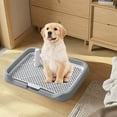 thumbnail image 1 of 18.11x13.78x1.97 Inch Flat Bottom Dog Toilet with Detachable Tray for Small Medium Dogs Washable Potty (Gray), 1 of 1