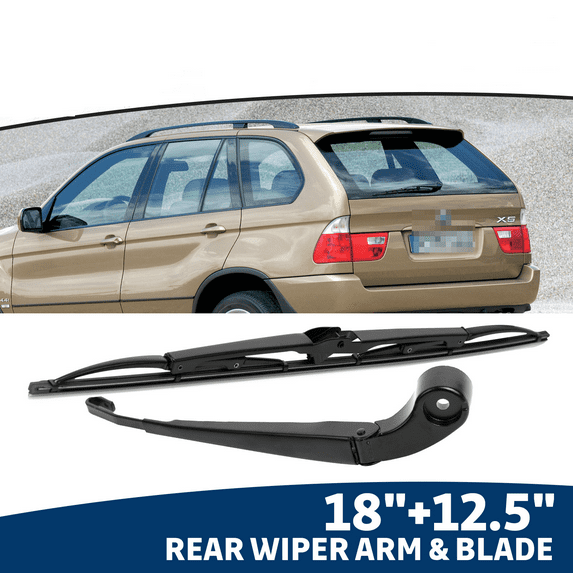 18"+12.5" Rear Windshield Wiper Arm & Blade Set Compatible With 2000-2006 BMW X5