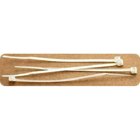 18" (120lb Tensile) Nylon Cable Ties / Natural (White) / Bulk - 1000 Piece Carton