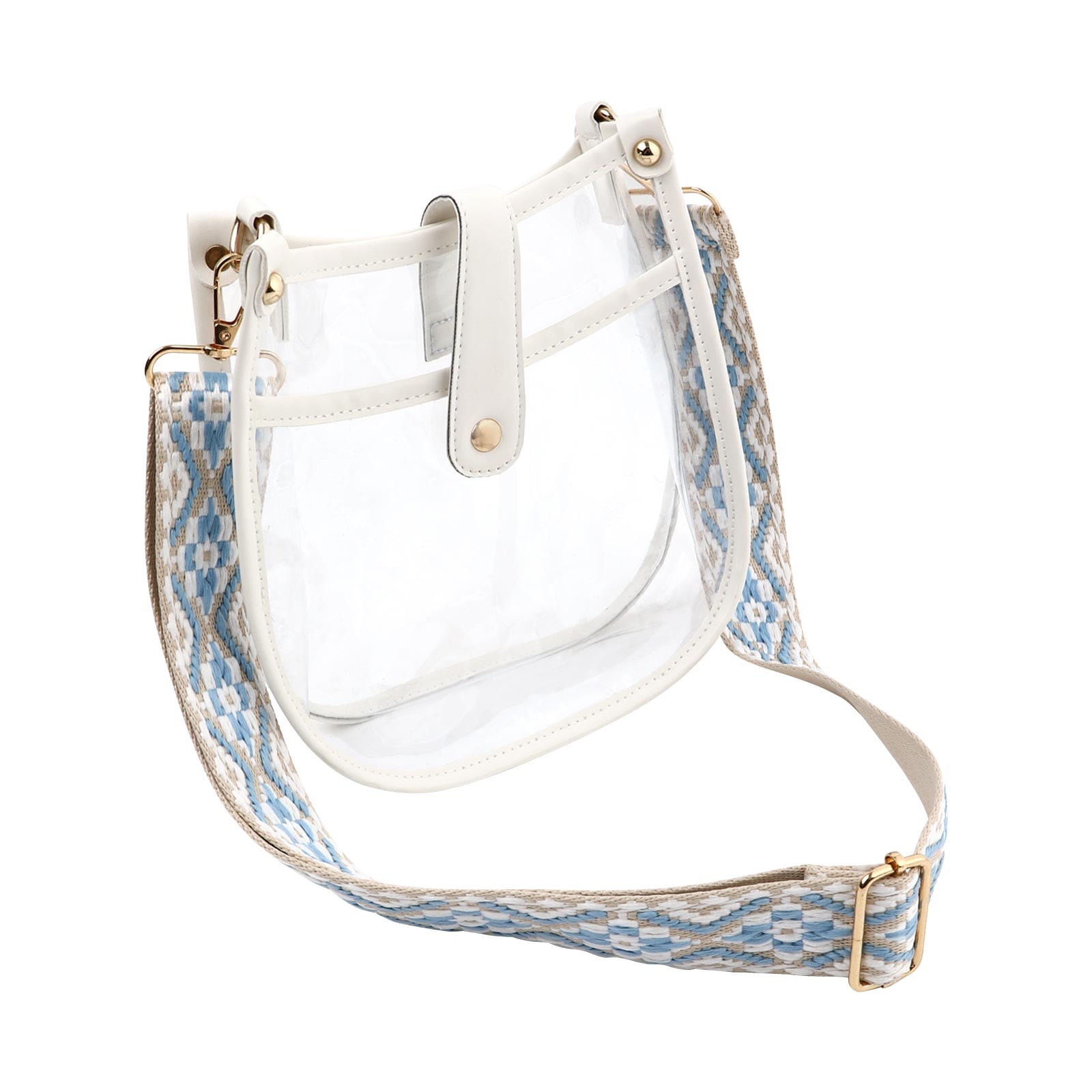 18*17*4Cm Transparent Crossbody Bag Cosmetic Bag for Concerts Sports Events Festivals on