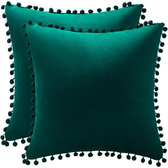 18×18 Inch Decorative Throw Pillow Cover 2-Pack Soft Textured Accent Cushion for Sofa Bed Living Room Home Decor