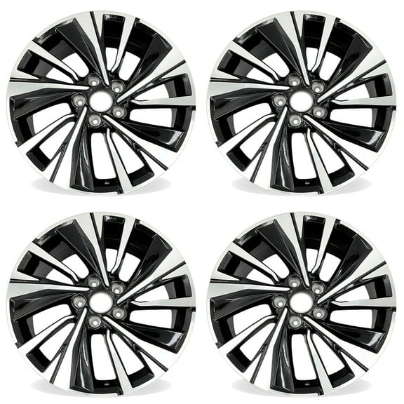 For Honda Accord OEM Design Wheel 18" 18x8 2016-2017 Machined Black Set of 4 Replacement Rim