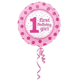 amscan 3254001 1st birthday girl foil balloon