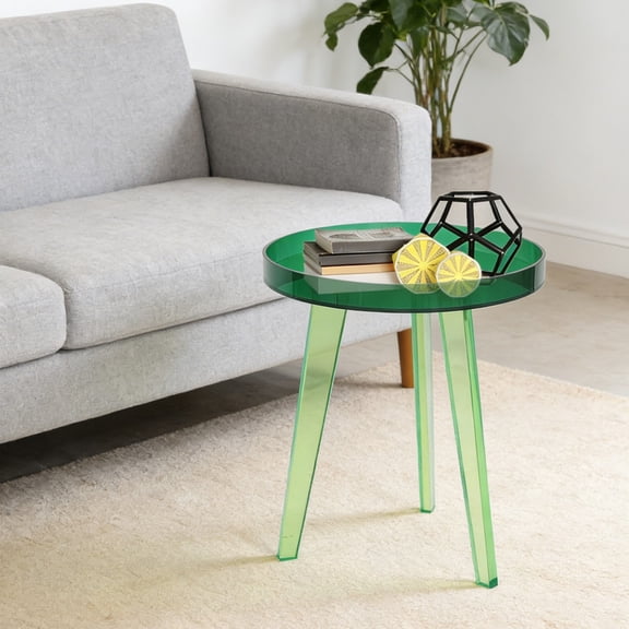 18.1in Side Table End Table Acrylic Side Table for Living Room Bedroom