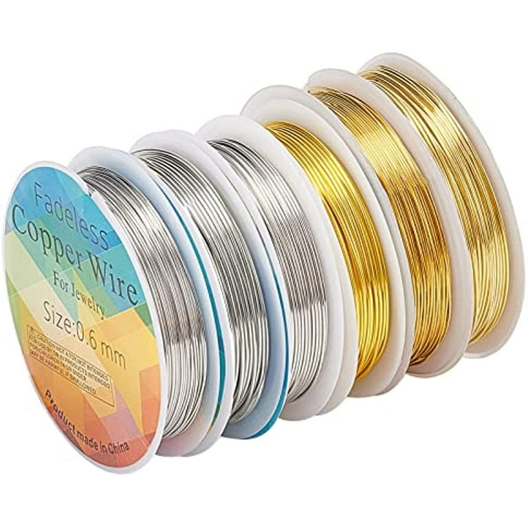 18 20 22 Gauge Jewelry Wire for Jewelry Making 6 Rolls Craft Wire Tarnish Resistant Copper Beading Wire