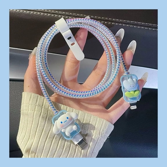 18/20W Cinnamoroll Data Cable Case Sanrio Anime Iphone Charger Protective Soft Kawaii Pochacco Cartoon Usb Line Cover Phone Ipad