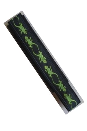 18-20mm Blue Green Lizard Action Waterproof Nylon Hook Loop WatchBand Fits Chums