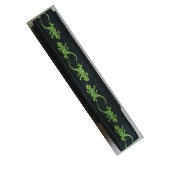 18-20mm Blue Green Lizard Action Waterproof Nylon Hook Loop WatchBand Fits Chums