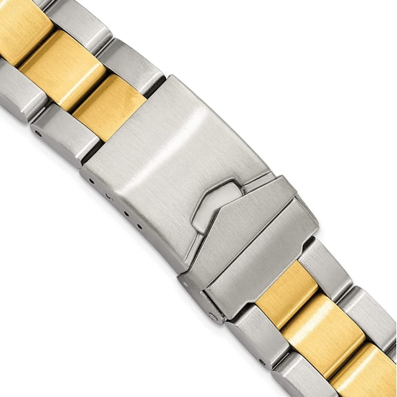 18-20mm Two-tone Oyster-style w/Deploy Solid Watch Band