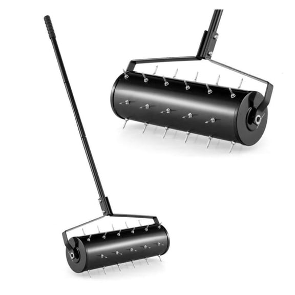 18/21 Inch Manual Lawn Aerator with Detachable Handle