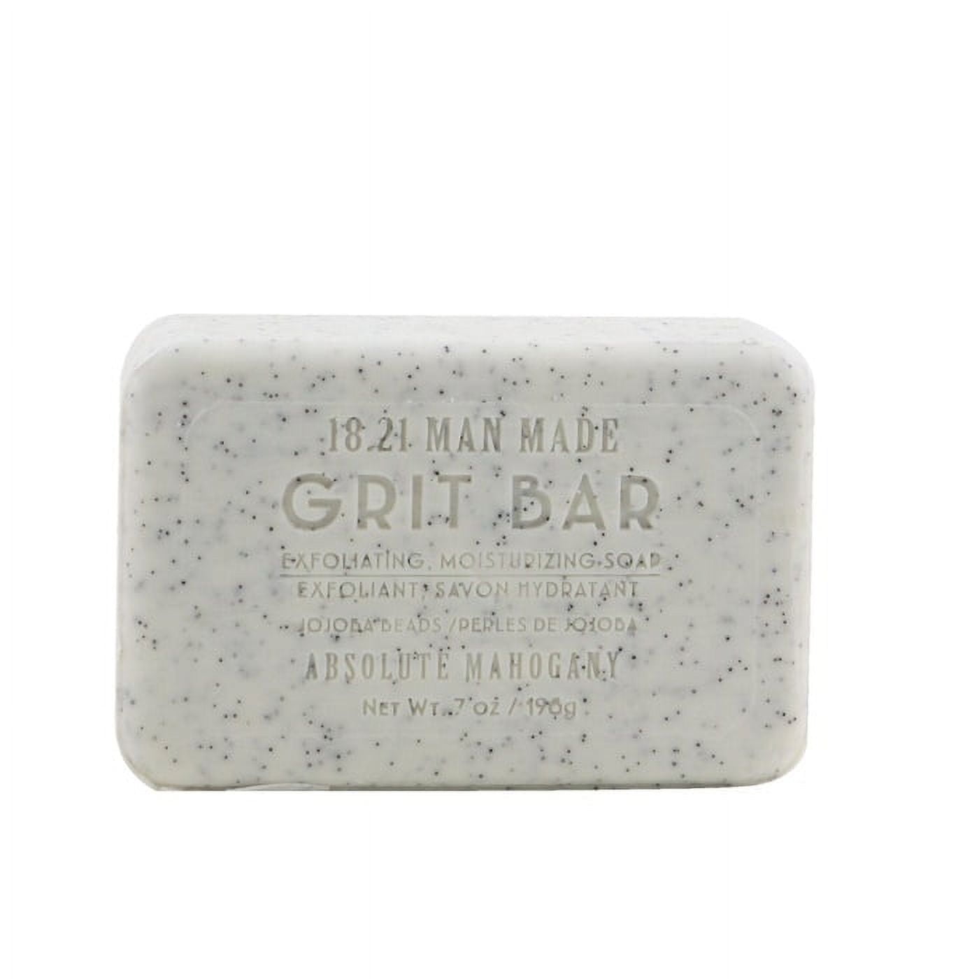 ★87MM★ Mmlg PLAY HEAVY HFT NATURAL SOAP 18.21 Man Made Grit Bar Soap Absolute Mahogany 7 oz