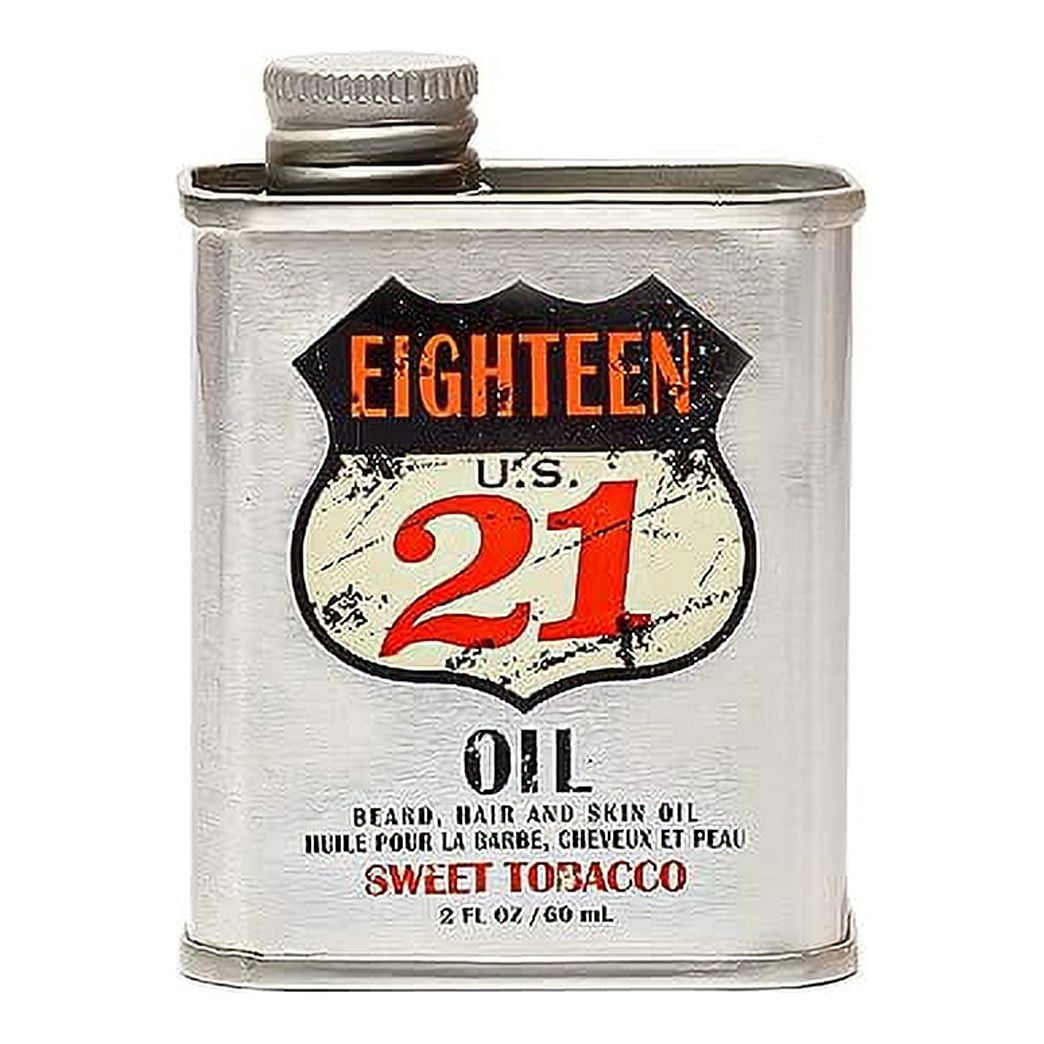 18.21 Man Made Sweet Tobacco Beard Hair and Skin Oil , 2 oz Oil