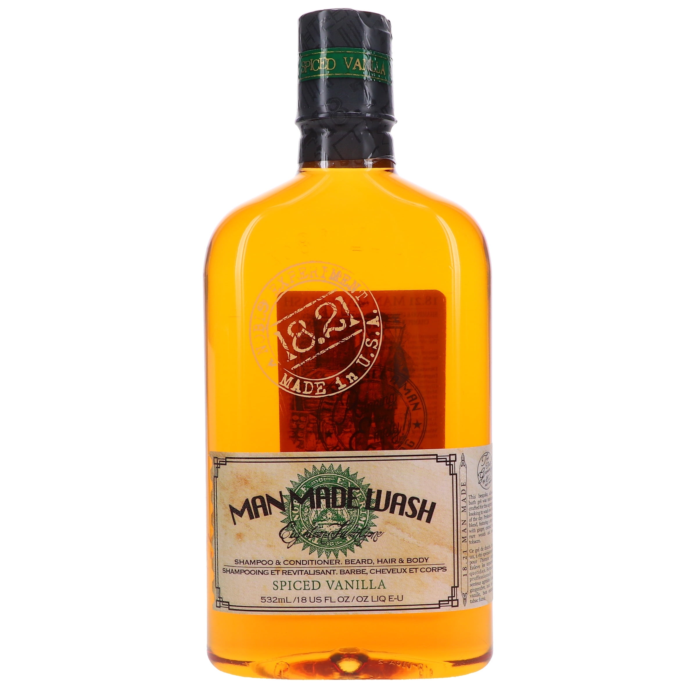 18.21 Man Made Spiced Vanilla Body Shower Gel, 18 oz - Walmart.com