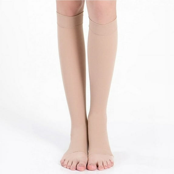 18-21mm Outdoor Sports Socks Compression Stockings Knee High Open Toe Men Women Support Stockings Fitness Gym Sportswear Women
